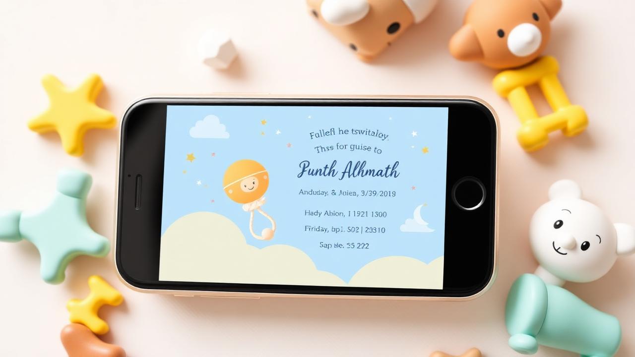 Kad Jemputan Aqiqah Interaktif dengan Elemen Comel
